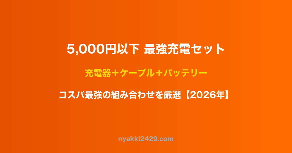 5000円以下で揃える最強充電セット
